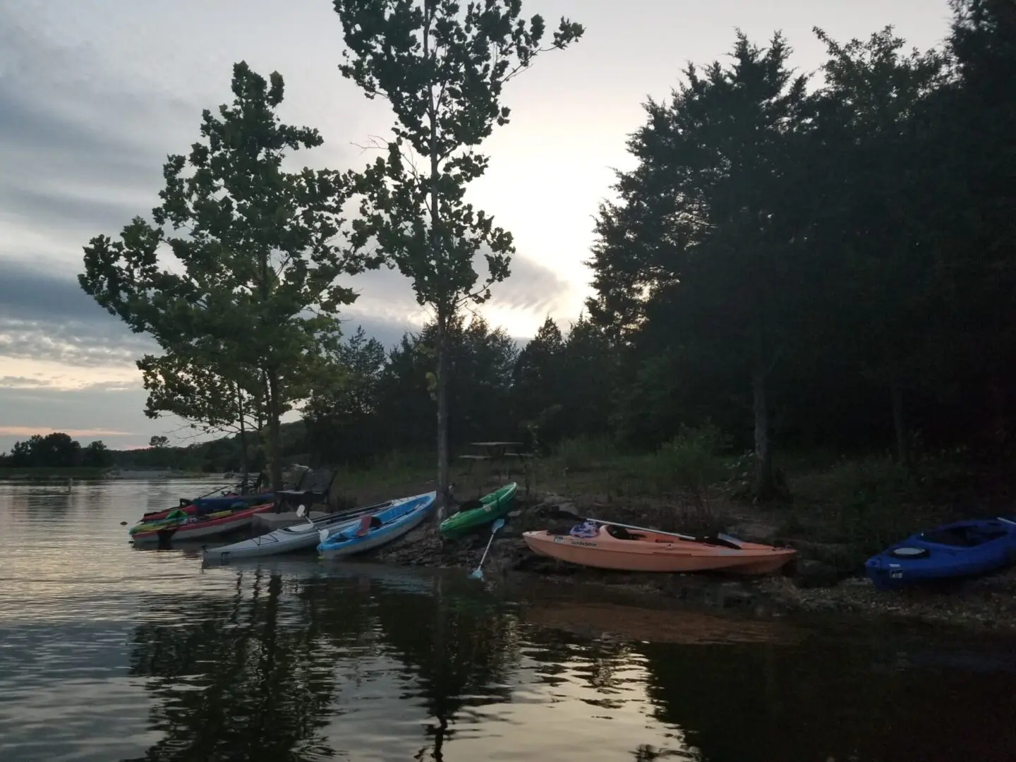 Kayaks at Lake Sherwood
